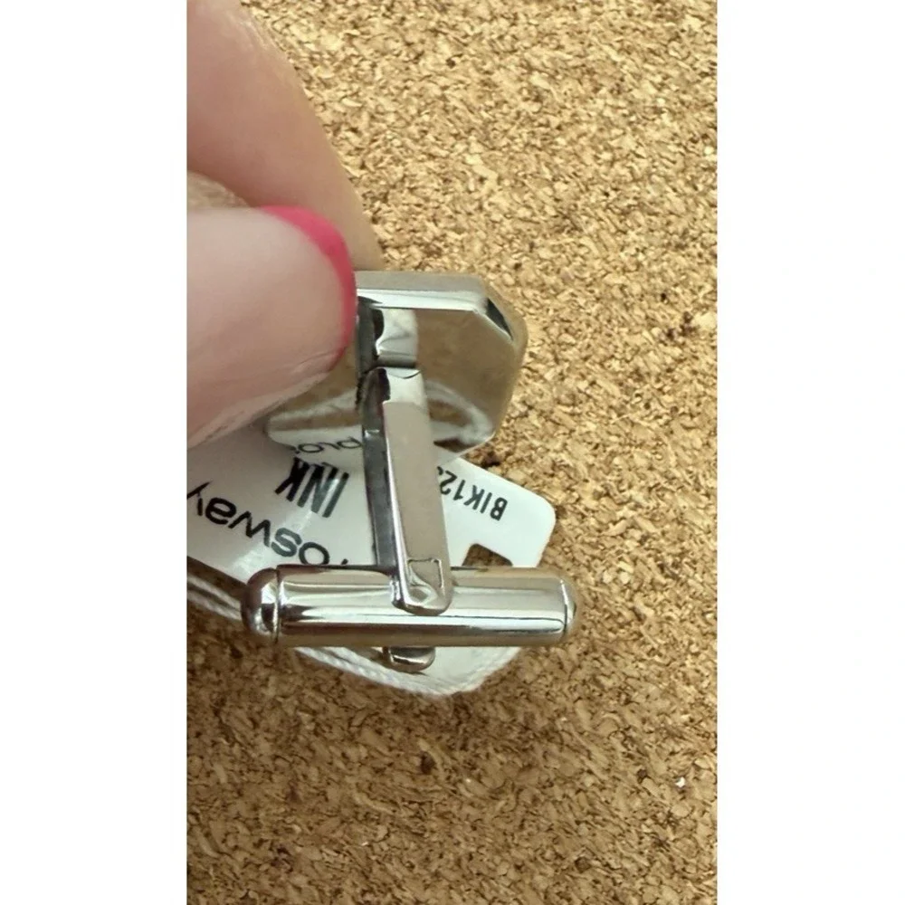 Brosway Ink BIK123 Mens Cufflinks‎ Silver Stainless Steel NWT